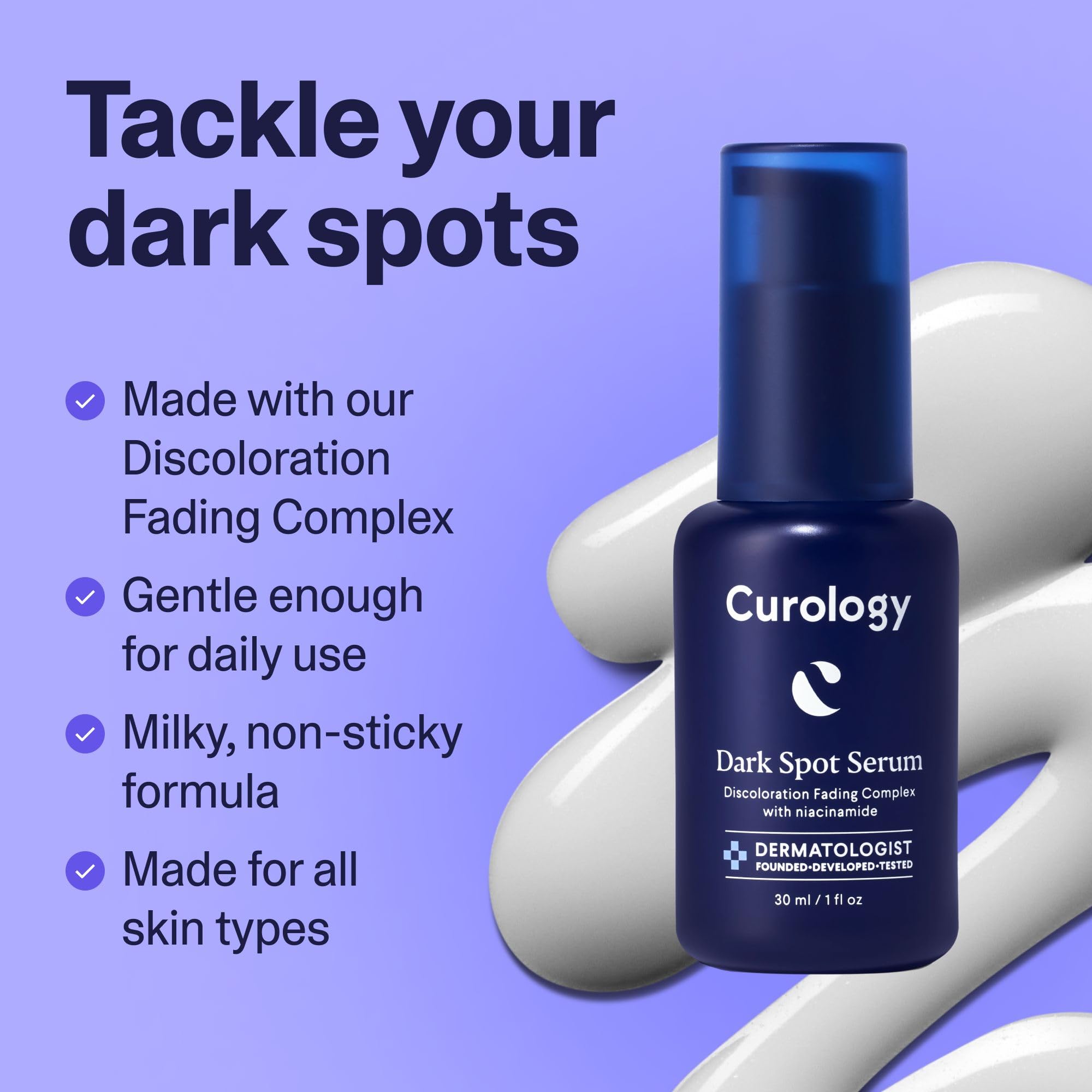 Curology Dark Spot Serum being applied to skin for even tone.