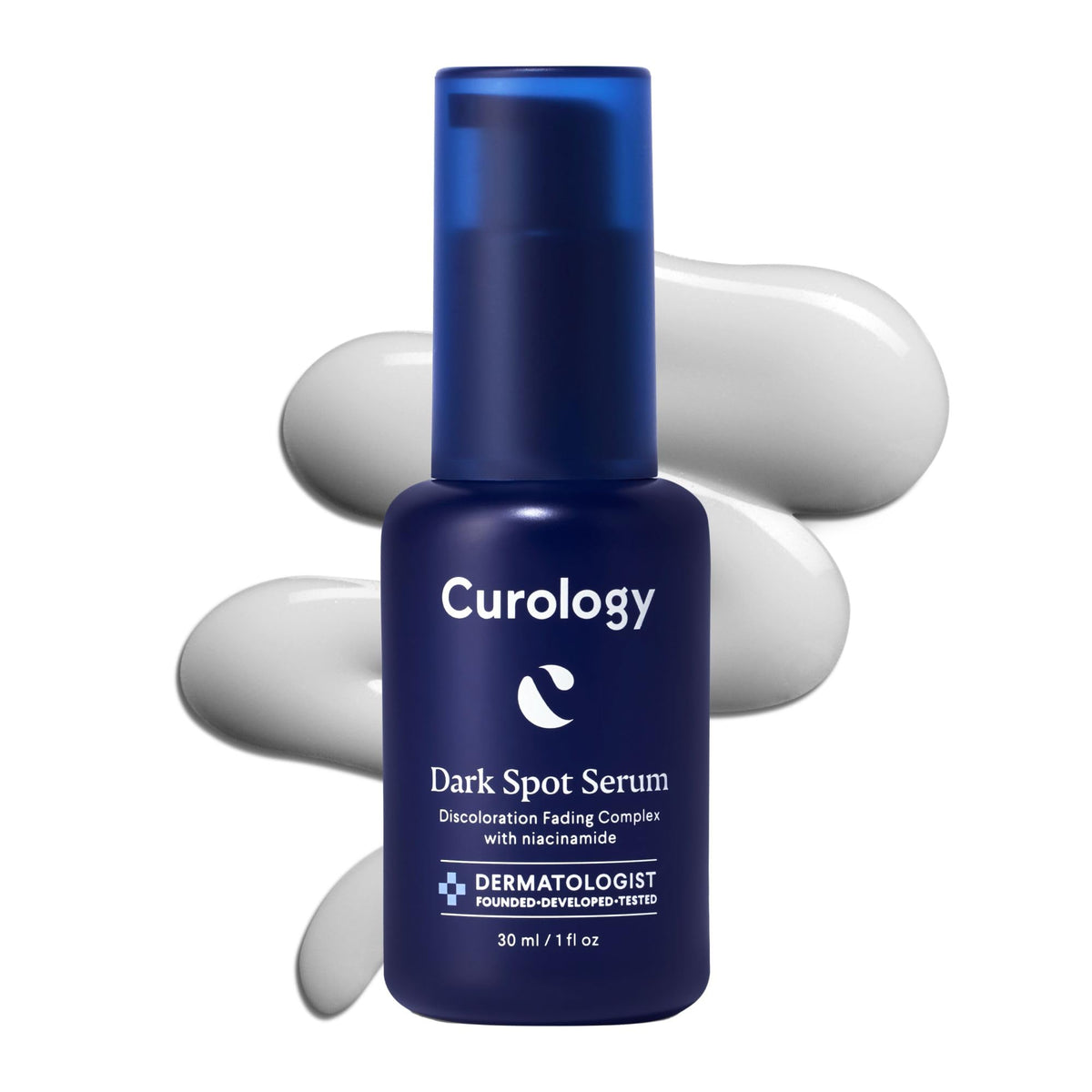 Curology Dark Spot Serum bottle front for at-home discoloration fading.