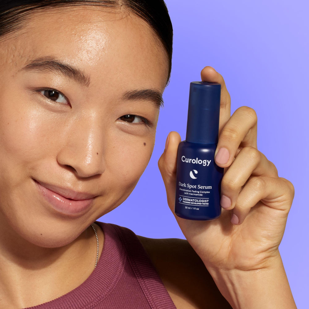 Curology Dark Spot Serum dropper close-up showing precise application.