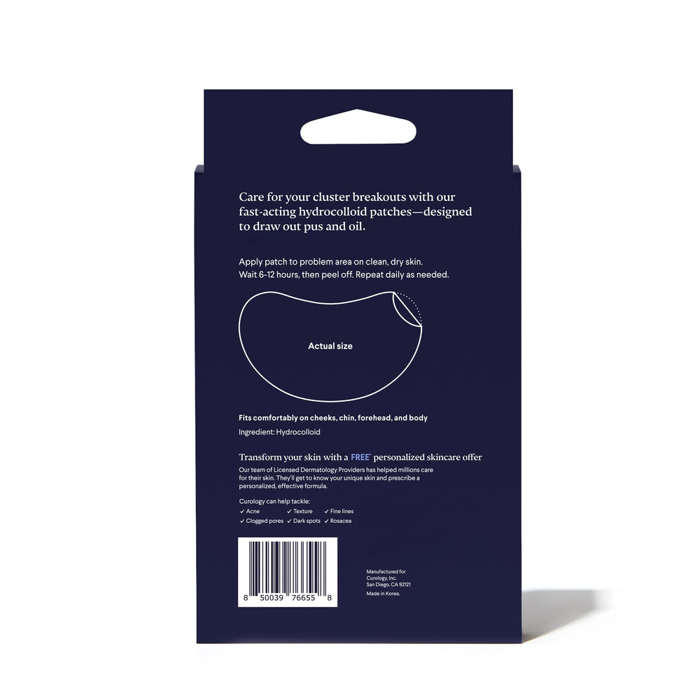 Curology Emergency Spot Patch Clusters fragrance-free design suitable for sensitive skin.