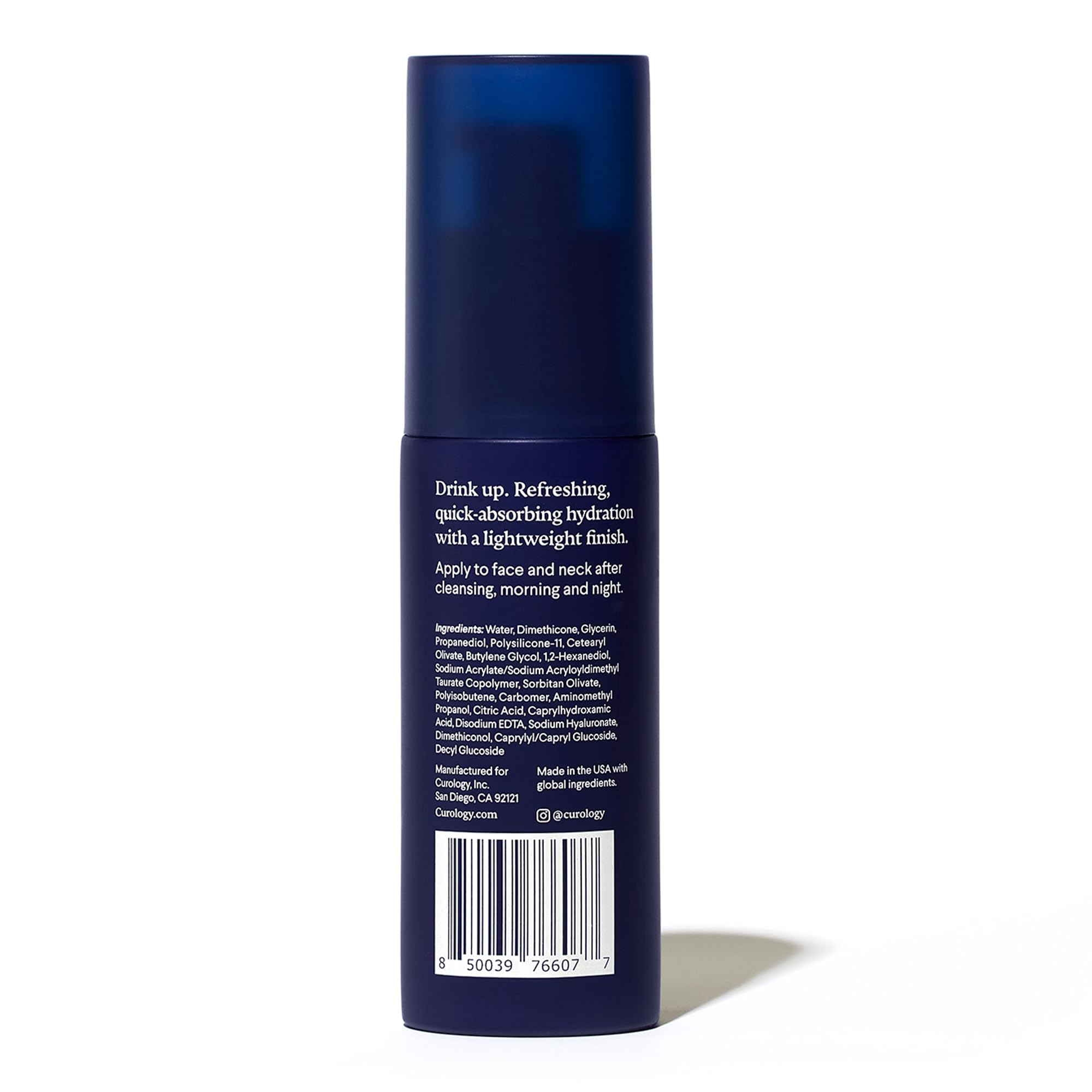 Curology Gel Face Moisturizer bottle with 1.7 fl oz, travel-friendly size.