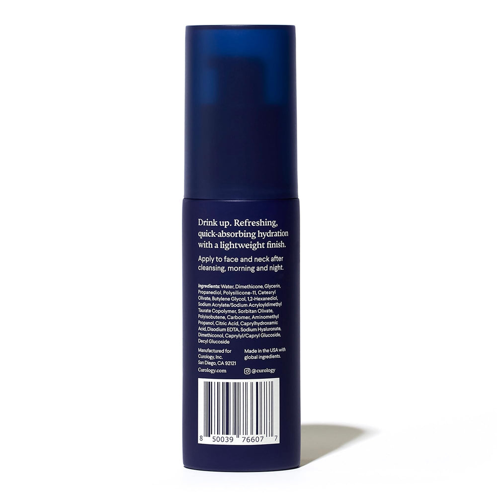 Curology Gel Face Moisturizer bottle with 1.7 fl oz, travel-friendly size.