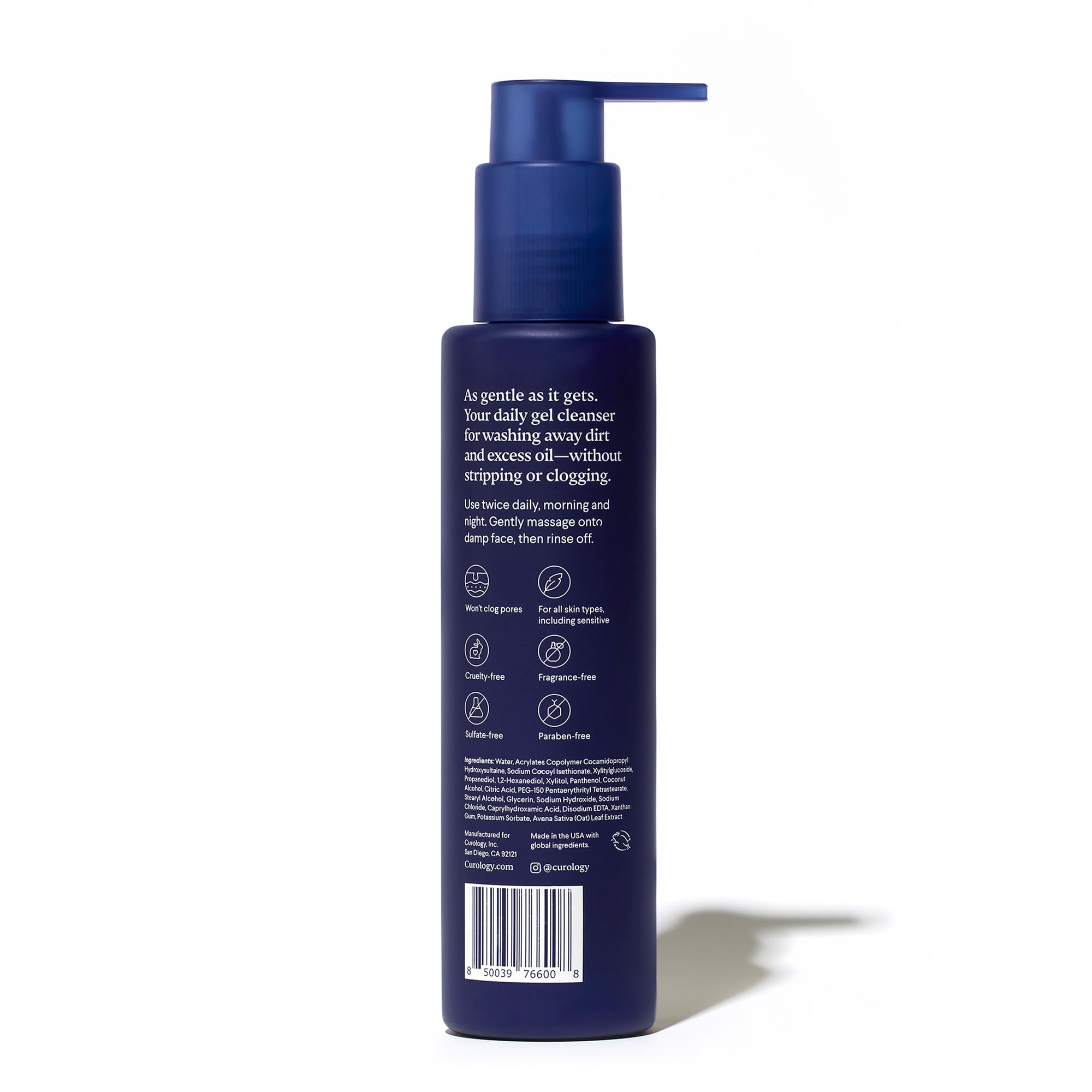 Curology Gentle Facial Cleanser suitable for sensitive skin - for all skin types