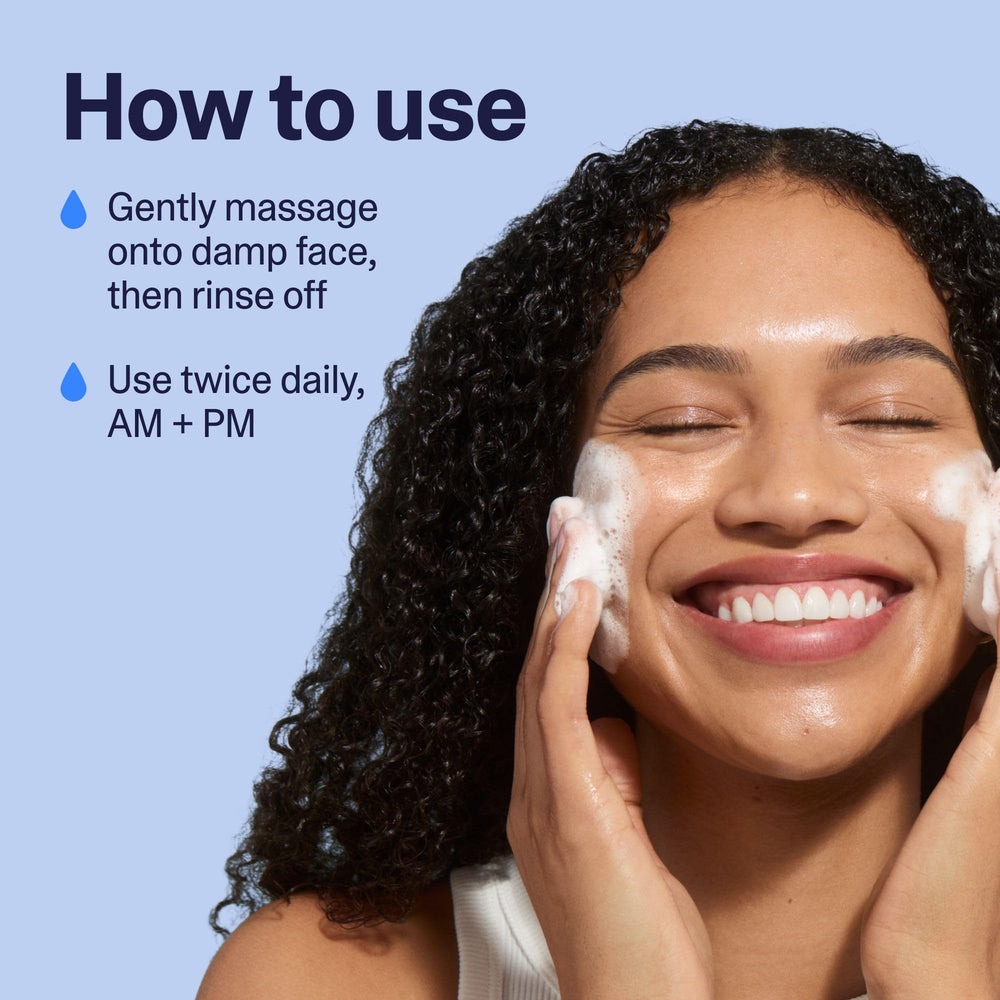 Curology Hydro+ Foaming Gel Cleanser used daily for hydration in skincare routine