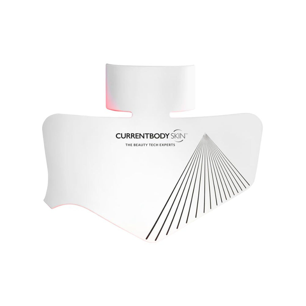 CurrentBody Skin LED Neck Mask Series 2 front view for targeted neck and décolletage treatment.