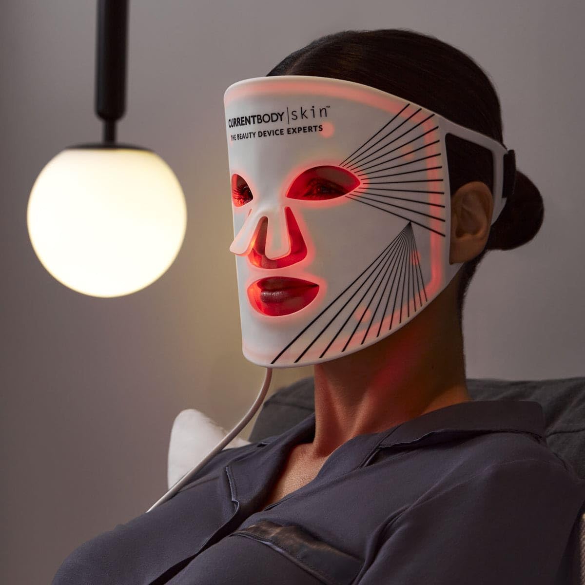 CurrentBody mask with Velcro straps and power cable included.