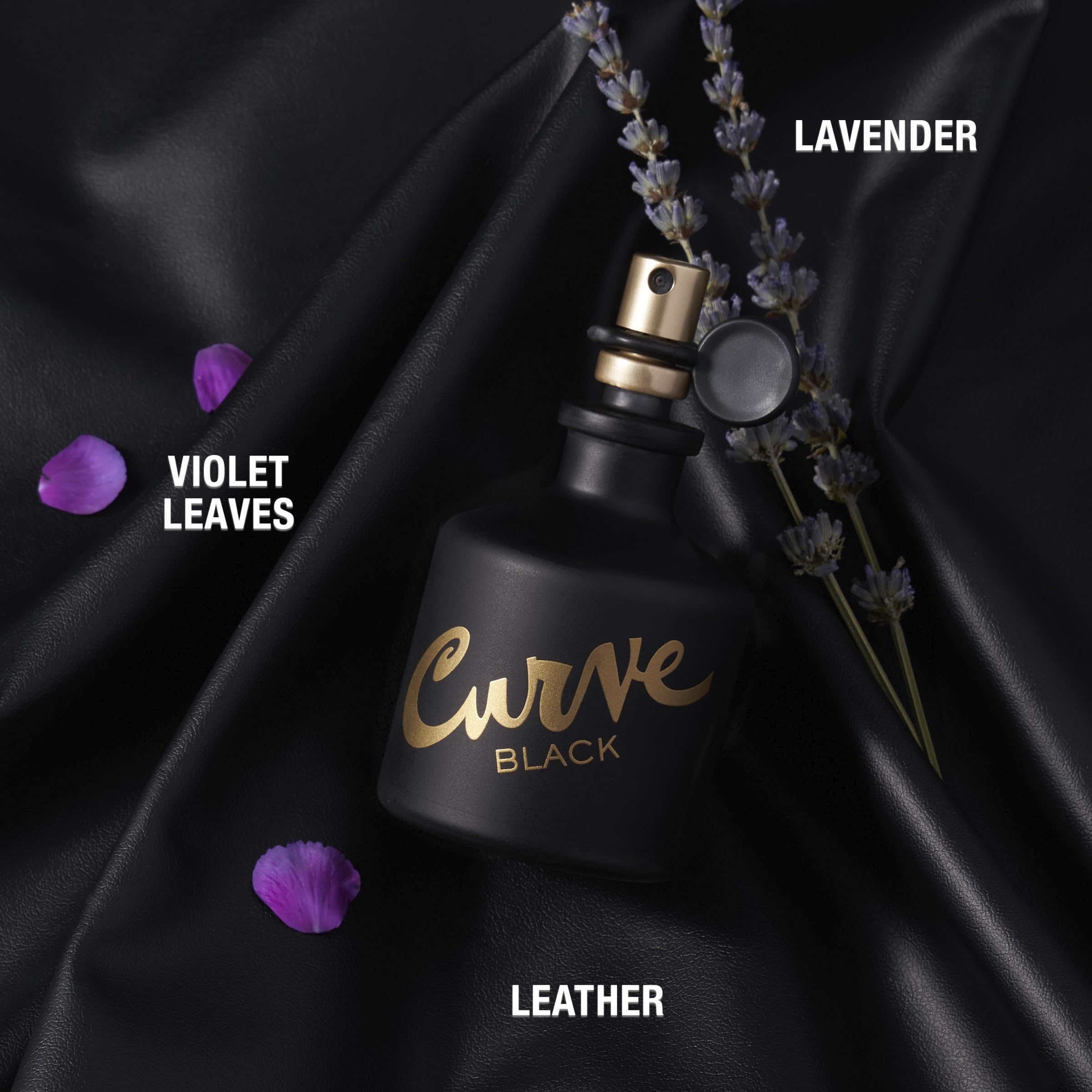 Curve Black spray on wrist to optimize scent release.