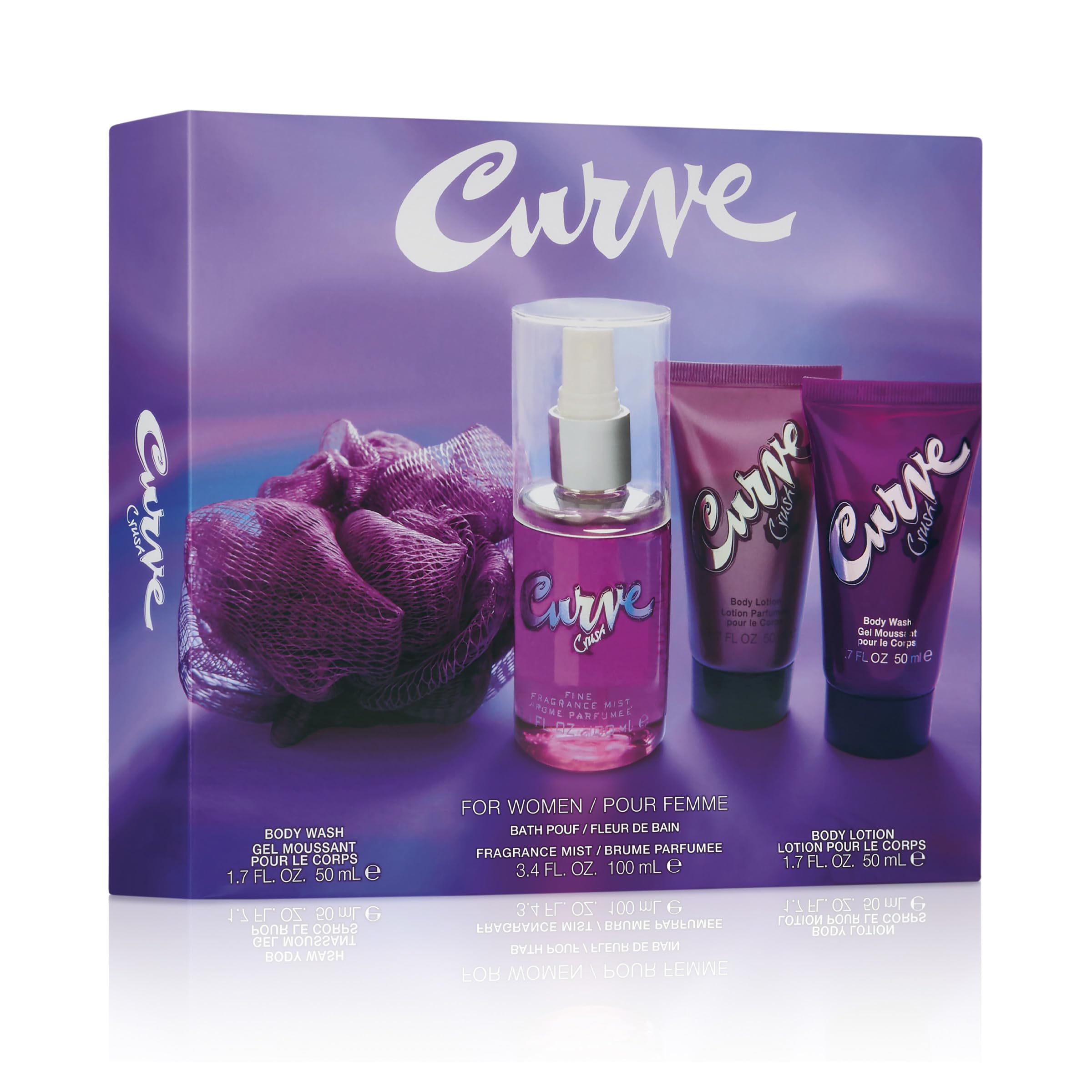 Curve Crush body wash and shower steamer bottle is perfect for a refreshing cleanse.