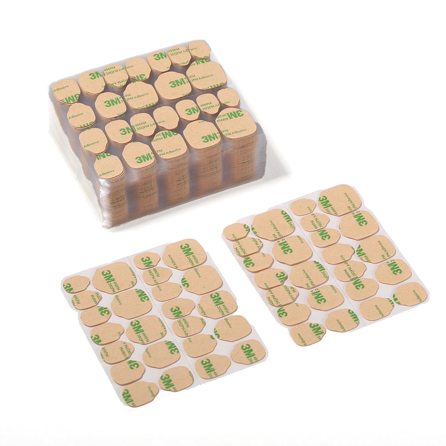 CurvLife 50-sheets nail adhesive tabs close-up showing secure hold for long wear.