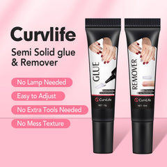 Curvlife drip-proof glue bottle enabling smooth, mess-free nail application.
