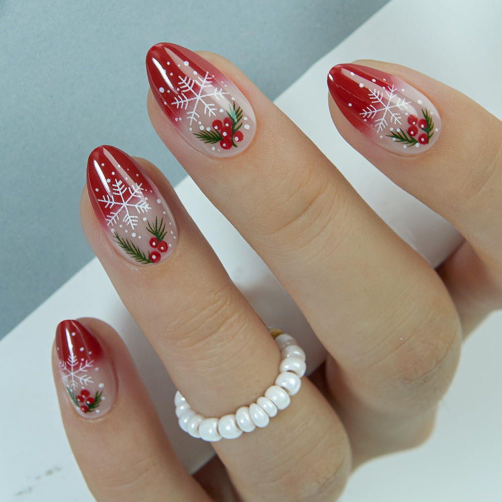 CurvLife handmade gel French tip nails with a glossy professional-looking finish.