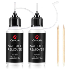 CurvLife nail glue remover bottle 20ml for quick on-the-go glue removal.