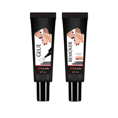 CurvLife nail glue bottle with quick-dry formula for fast, durable press-on nails.