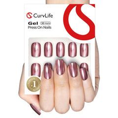 Curvlife press-on nails kit with 15 sizes and storage box for a customizable fit