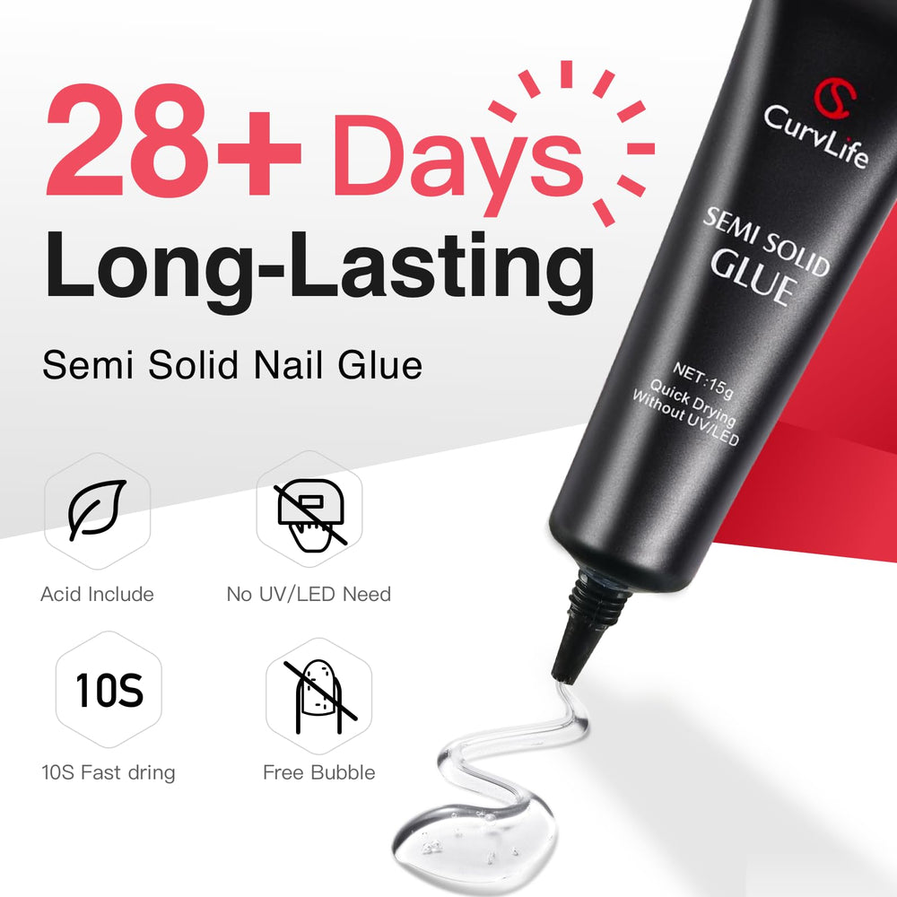 CurvLife semi-solid glue close-up texture showing thick gel for precise gap-filling