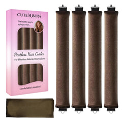 Cute N Bliss heatless curls overnight set with velvet rods for damage-free styling.