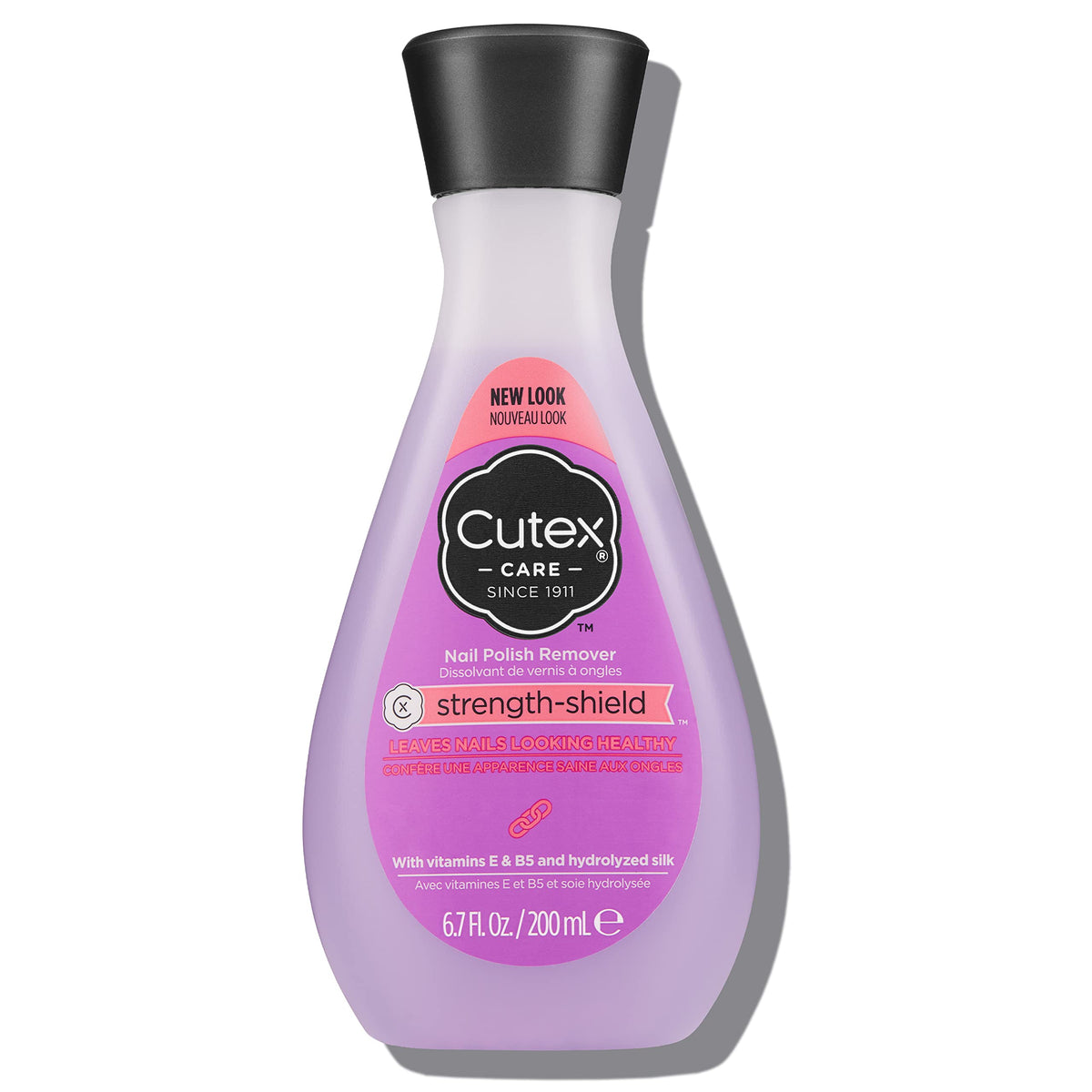 Cutex bottle front label showing product name and volume for quick identification and choice