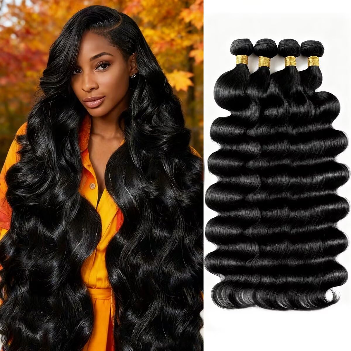 Cuzuzu 12A bundles 18-inch close-up showing silky texture for natural blend
