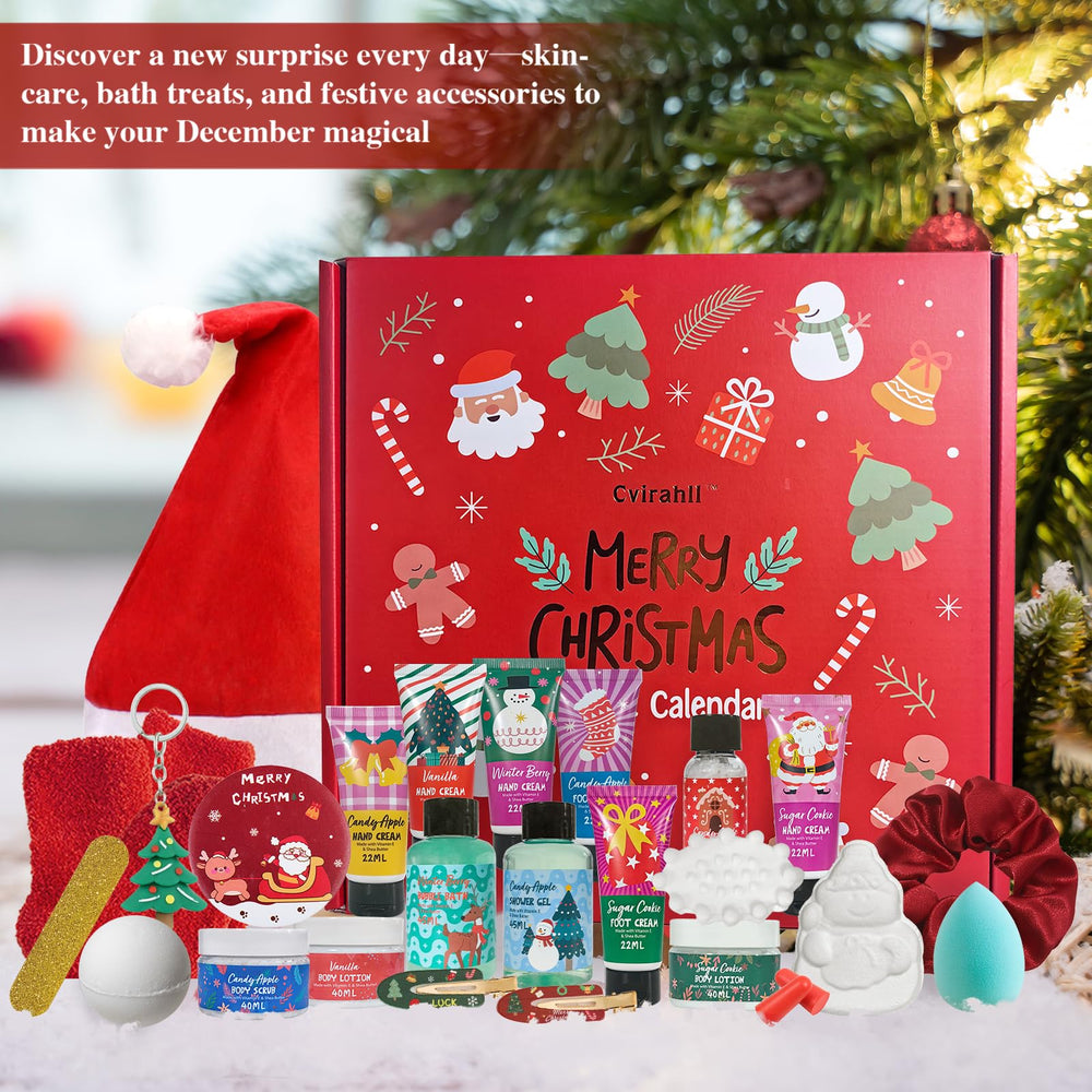 Cvirahll Advent Calendar 2025 bath bombs set for spa-like baths at home.