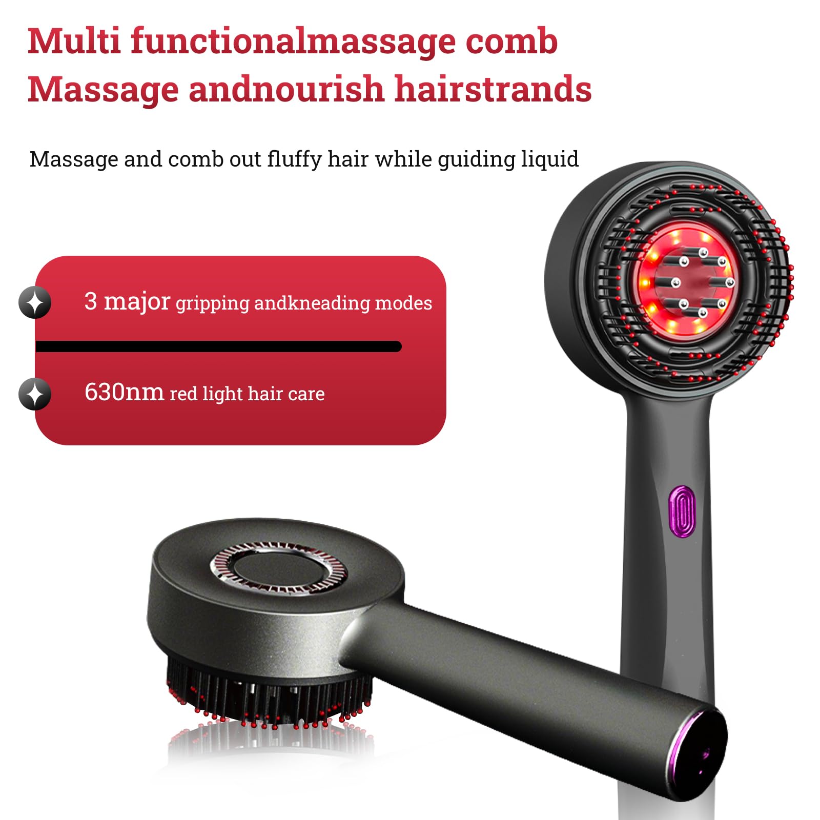 CWTUL Lasercomb-001 diode closeup reveals targeted scalp therapy components