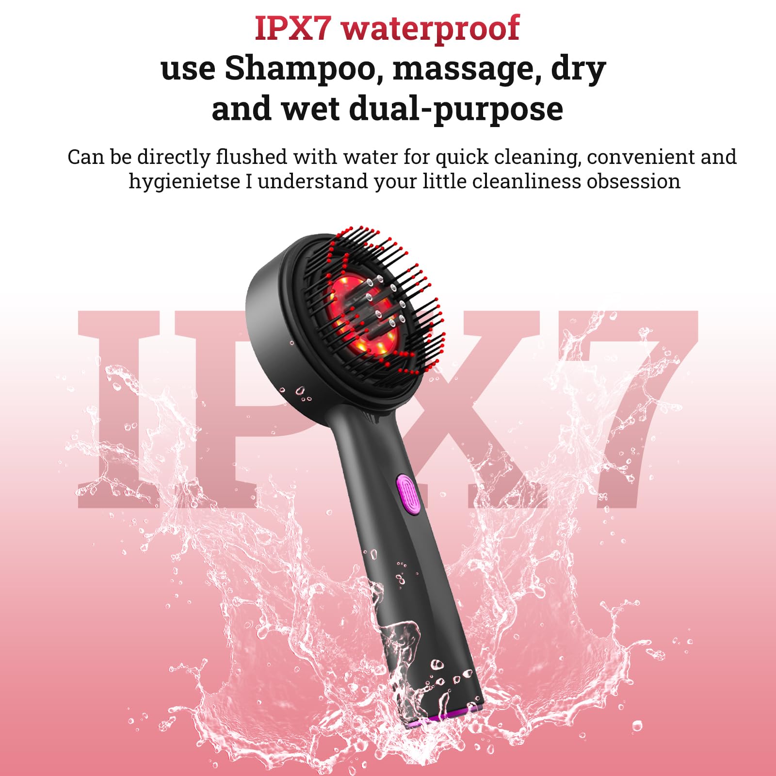 CWTUL Lasercomb-001 scalp contact demonstrates gentle, comfortable skin contact