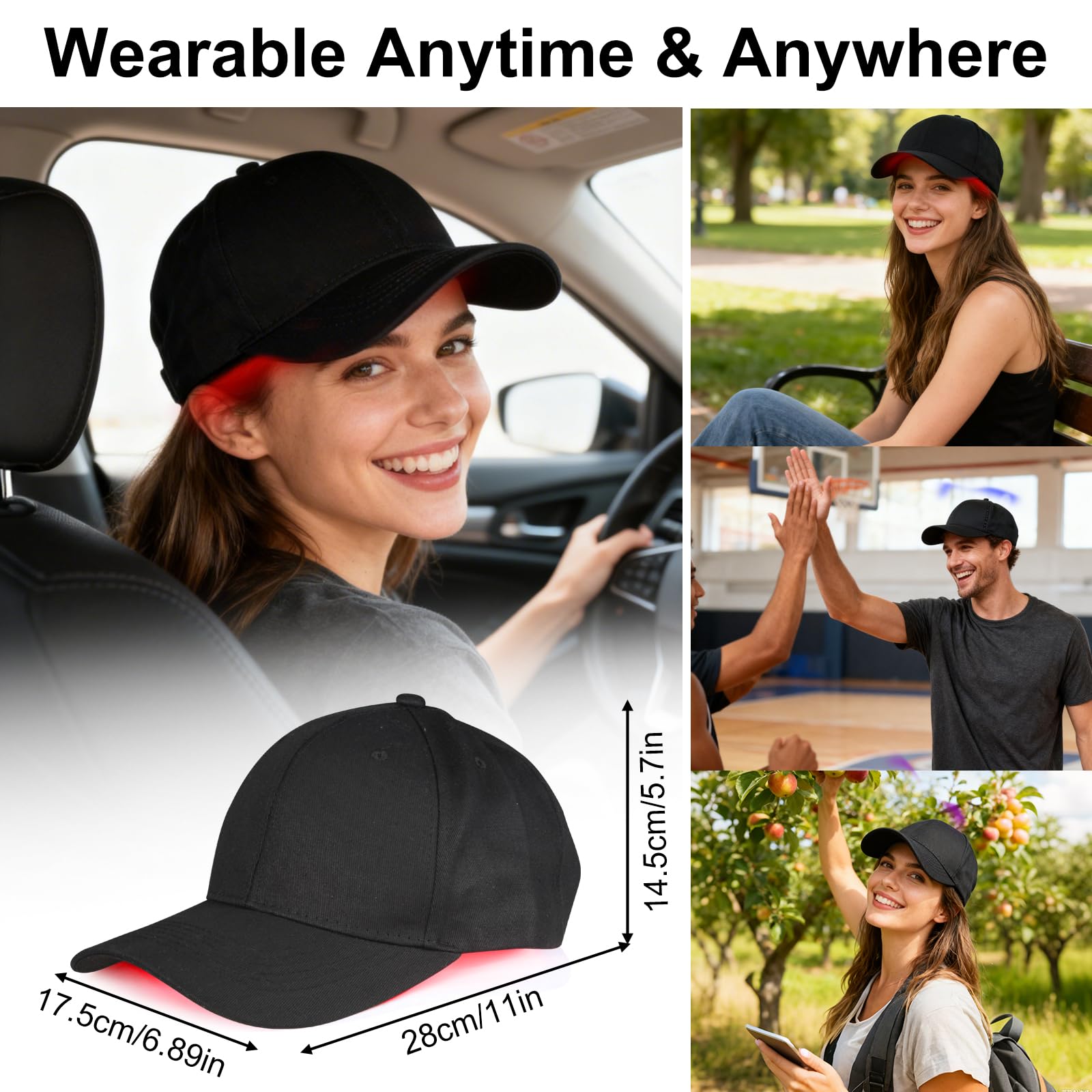 CWTUL Laser Hair Growth Cap compact dimensions fit for easy wear during activities