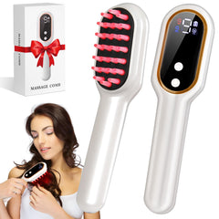 CWTUL Laser Hair Growth Comb front view shows dual red-blue lights for scalp benefits.