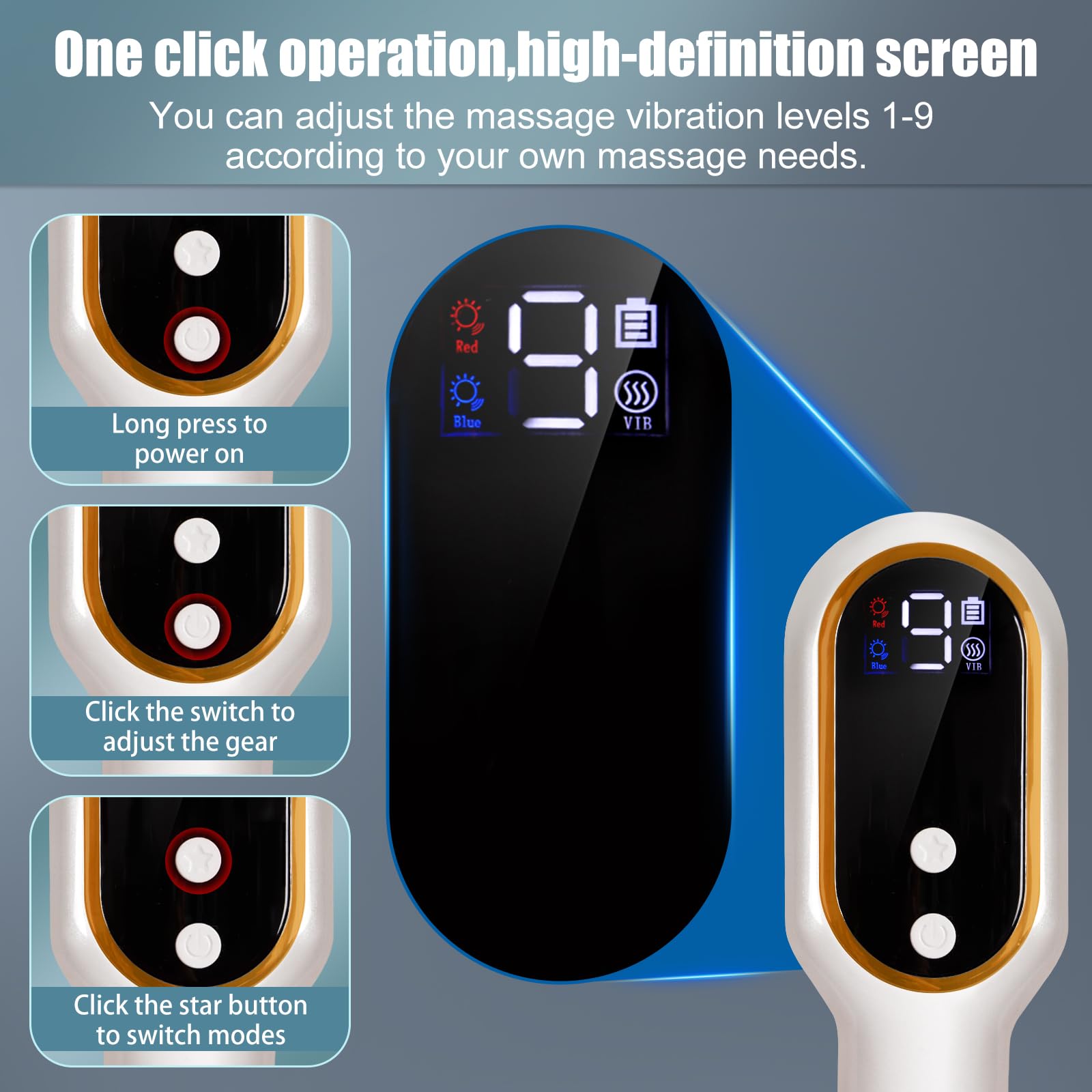 CWTUL Laser Hair Growth Comb rechargeable battery section highlights USB-C cordless convenience.