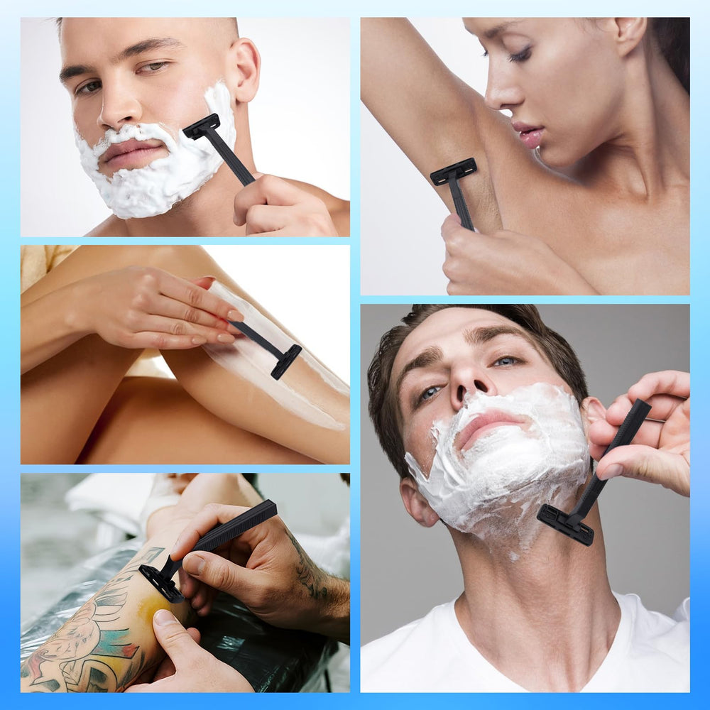 CXYARY black disposable razor ready for bath, shower, or self-care routines.