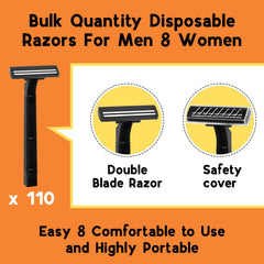 CXYARY dual-blade razor with protective covers for safer, closer shaves.