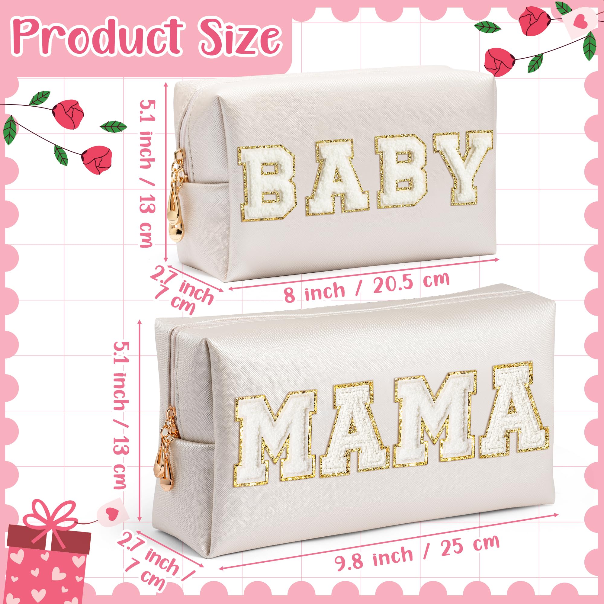 CY2SIDE waterproof PU leather makeup pouch protects contents during daily travel.