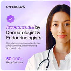 CYPERGLOW after-shaving skin application demonstrating soothing hydration.