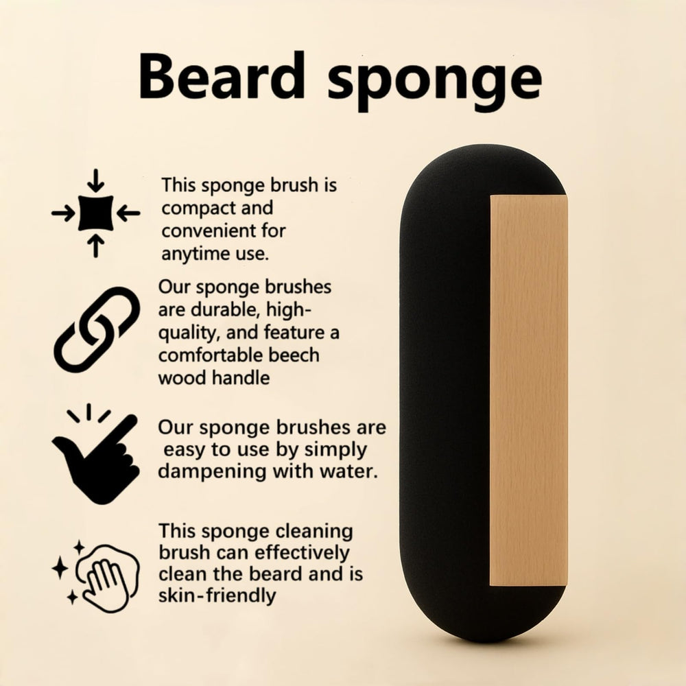 Cyberplex Esponja para Barba en lavabo facilita limpieza rápida.