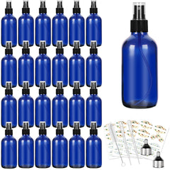 CycleMore blue glass spray bottle with fine mist for essential oils