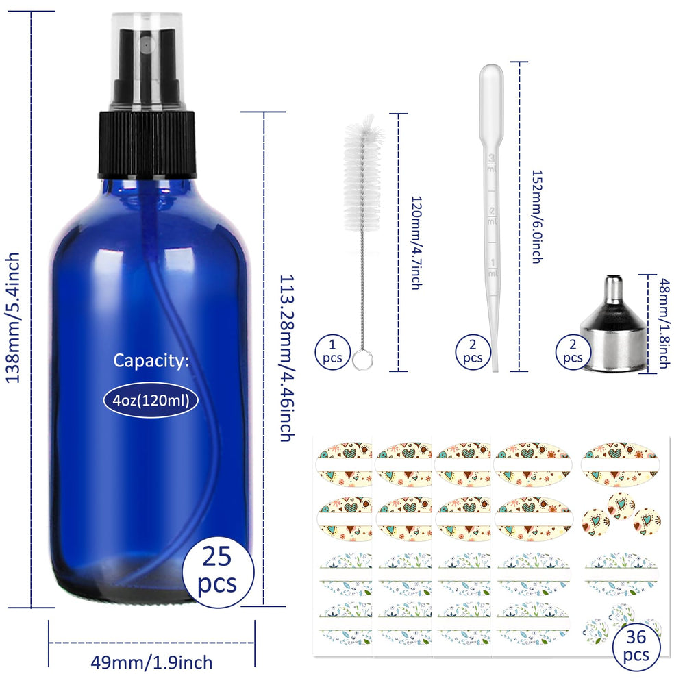 CycleMore BPA-free spray bottle in vivid blue glass with leak-proof cap