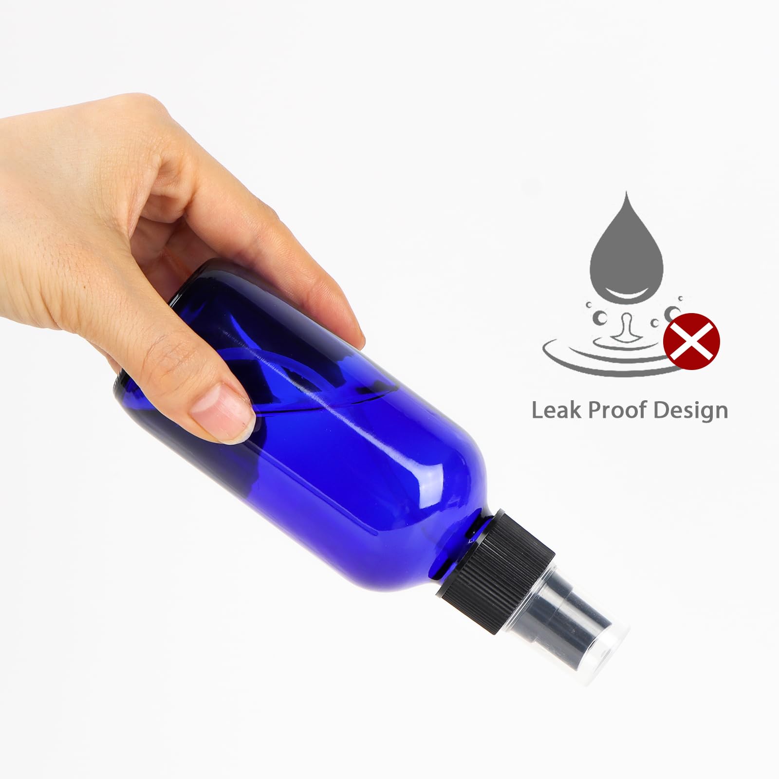 CycleMore blue glass bottle used for perfume or cleaning solutions