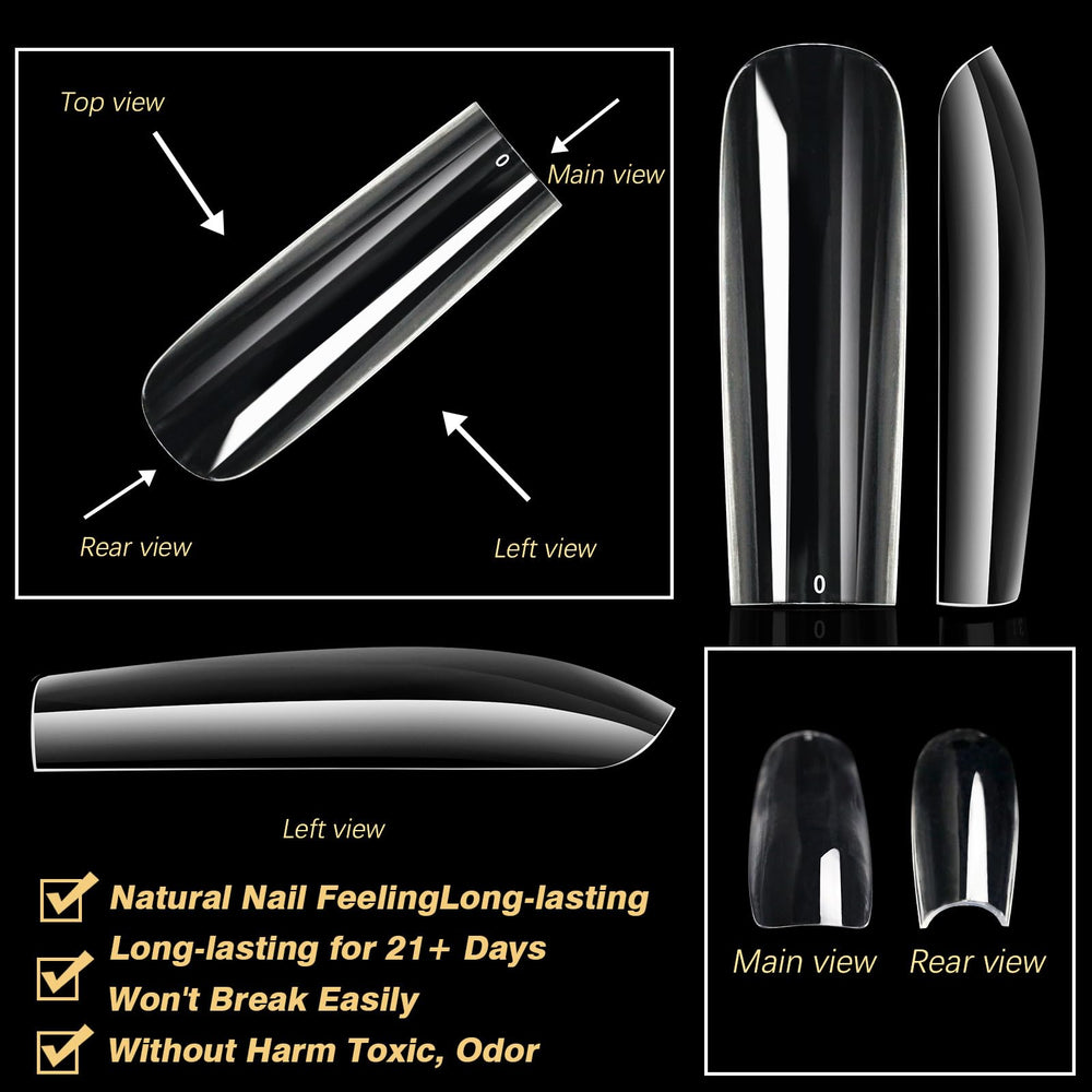 Cycullinyt polished soft-edge nail tips for comfortable wear.