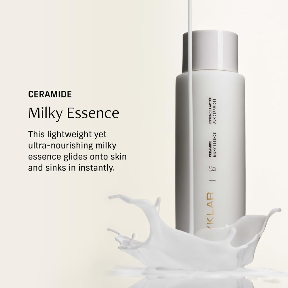 CYKLAR Milky Essence being applied for quick absorbing moisture on sensitive skin.