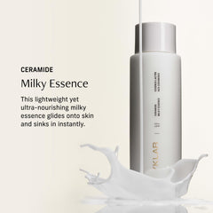 CYKLAR Milky Essence being applied for quick absorbing moisture on sensitive skin.