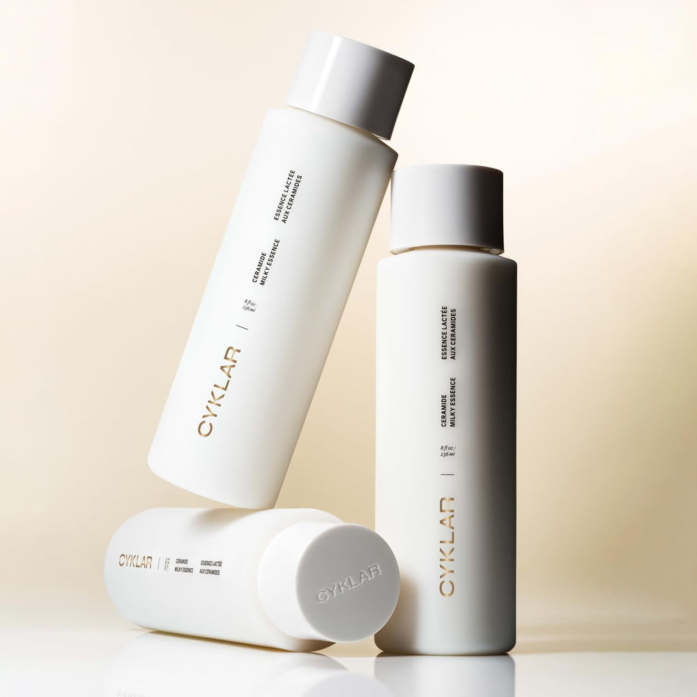 Bathroom scene with CYKLAR lotion ready for daily dry-skin care.