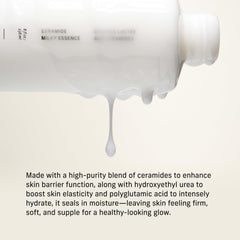CYKLAR ingredient graphic highlights ceramides, polyglutamic acid, and urea for hydration.