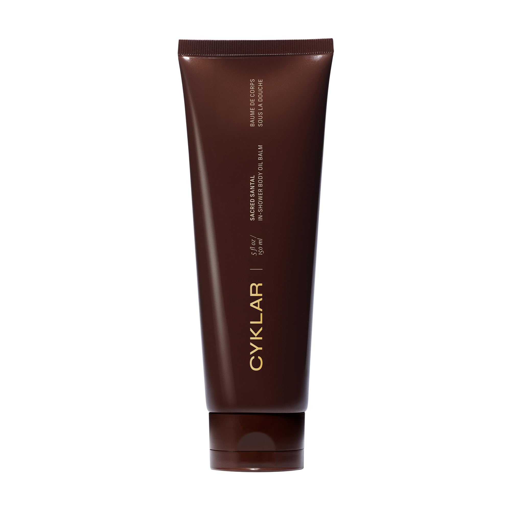 CYKLAR In-Shower Oil Balm packaging shown for premium display and easy shelf access
