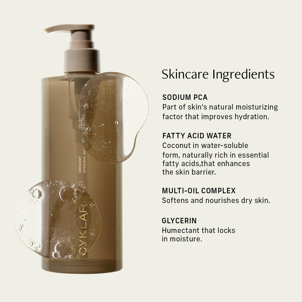 CYKLAR Oil-Infused Foaming Rinse demonstrates a silky cleansing sensation