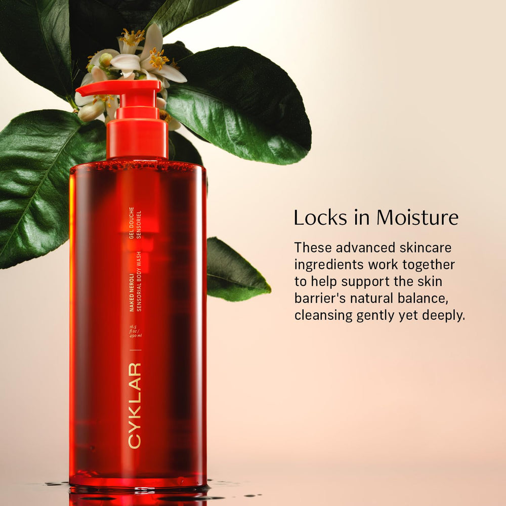 CYKLAR Naked Neroli bottle emphasizes Multi-Oil Complex for hydrating care.