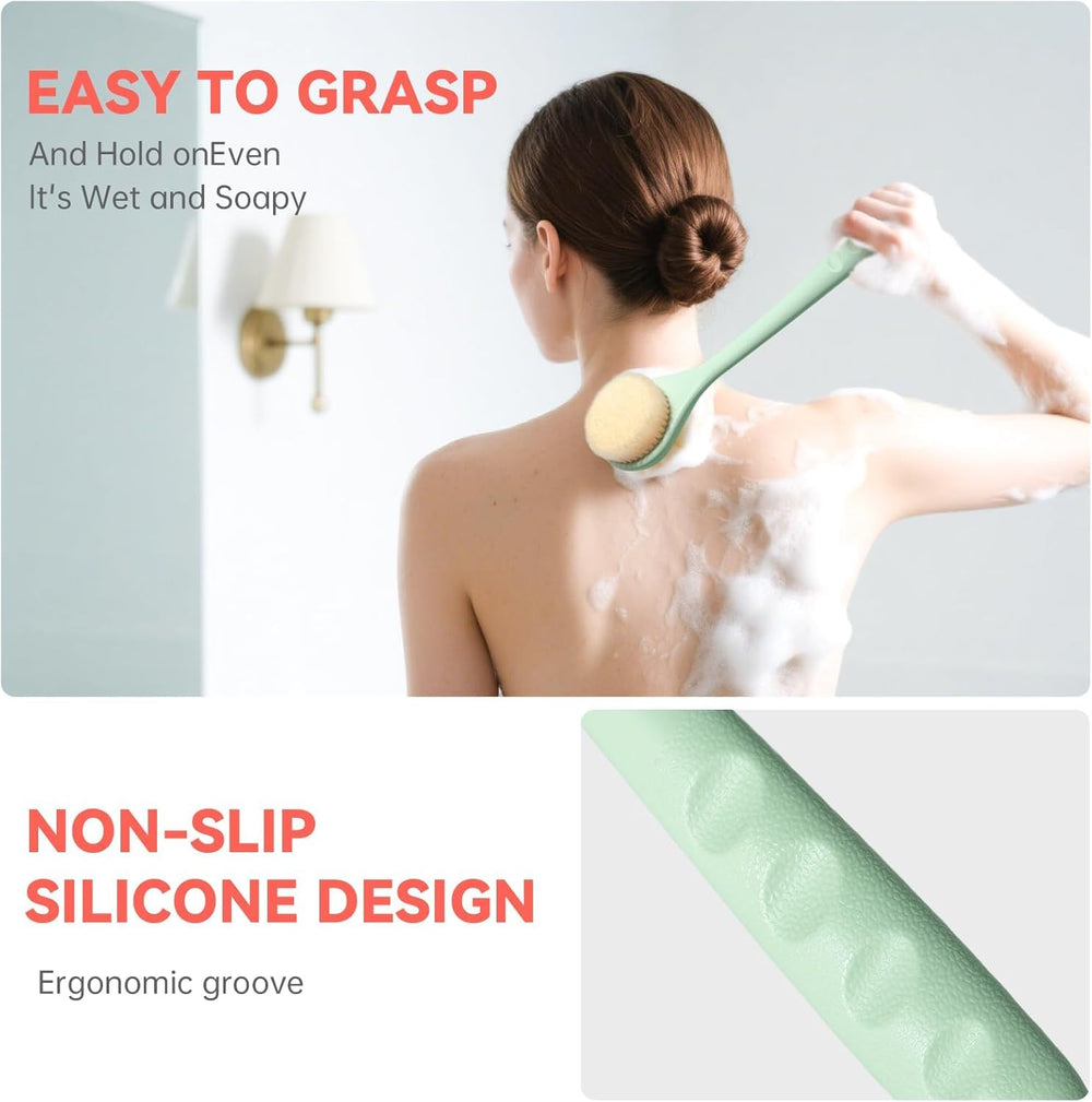 CYMPHW back scrubber hanging design enables quick drying and tidy storage after use.