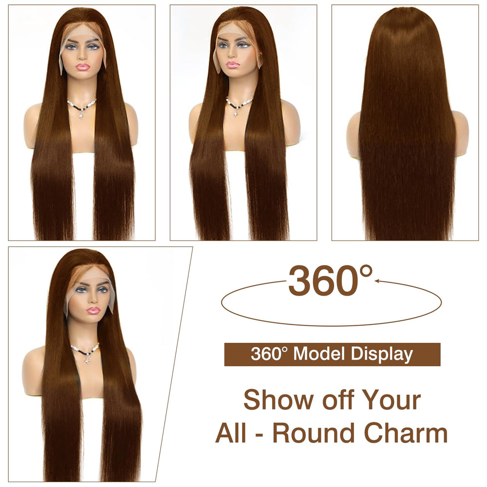 Cypha chocolate brown wig styled for wedding and special occasions
