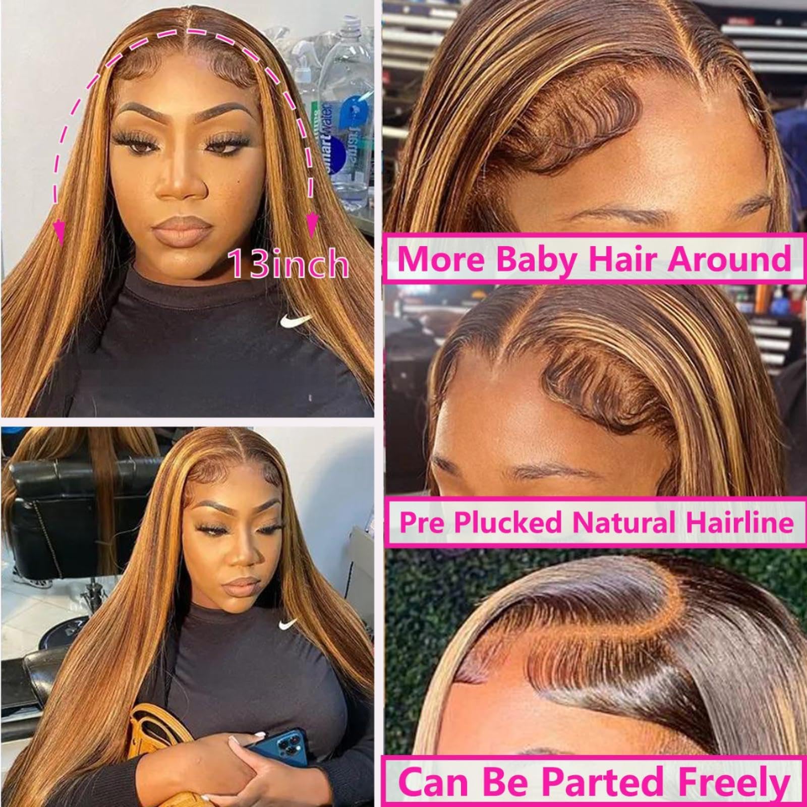 Cypha 13x6 HD lace front melts into skin for a natural-looking hairline.