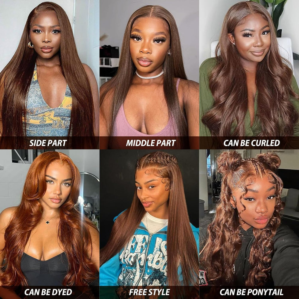 Cypha chocolate brown wig ideal for daily, wedding, or party looks.