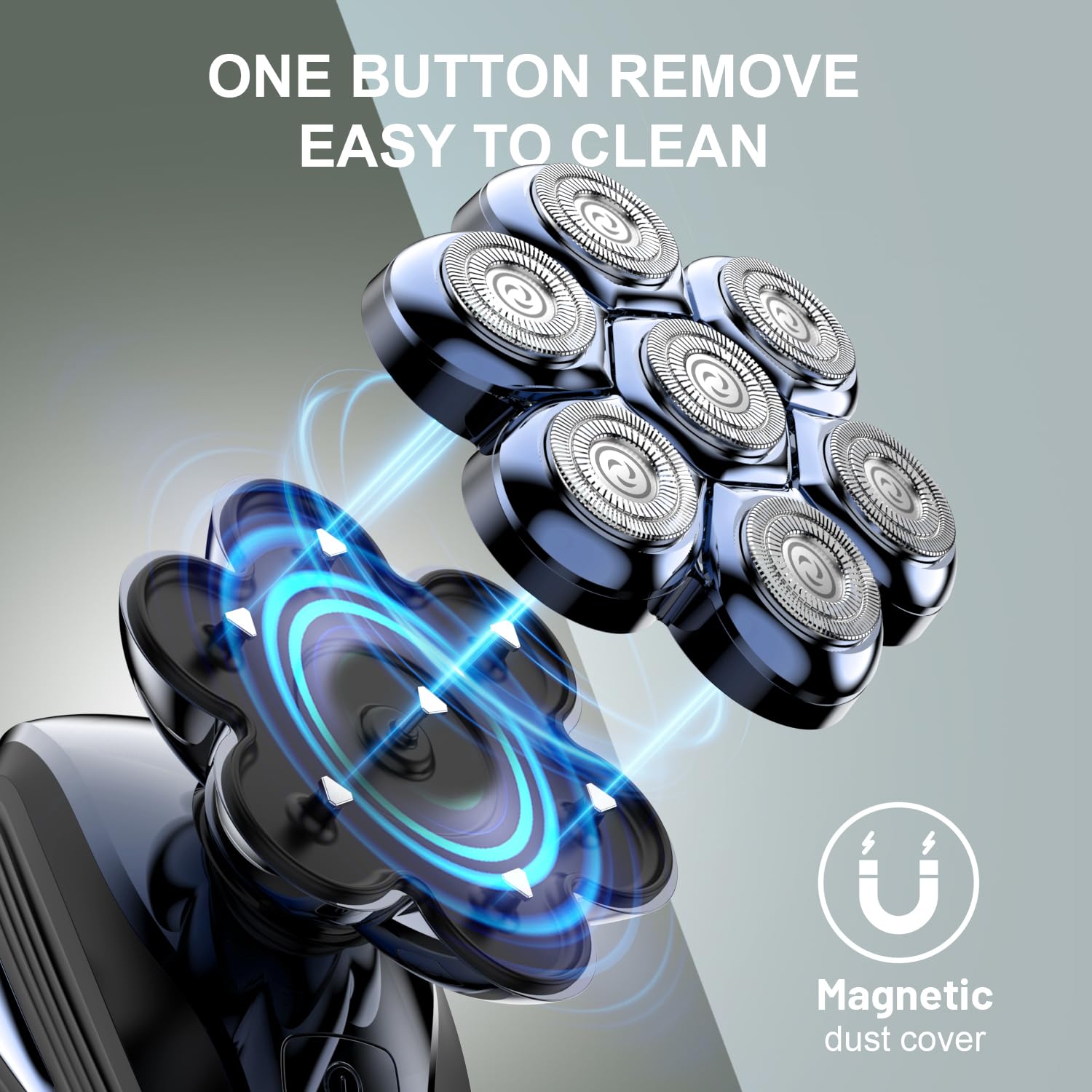 Cyruzi head shaver ergonomic-grip design offers comfortable control during shaving sessions