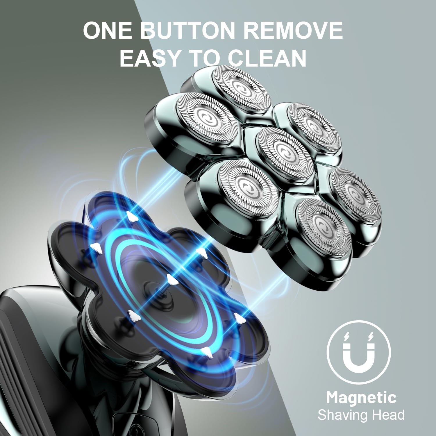 Cyruzi shaver LED display keeps battery status at a glance.